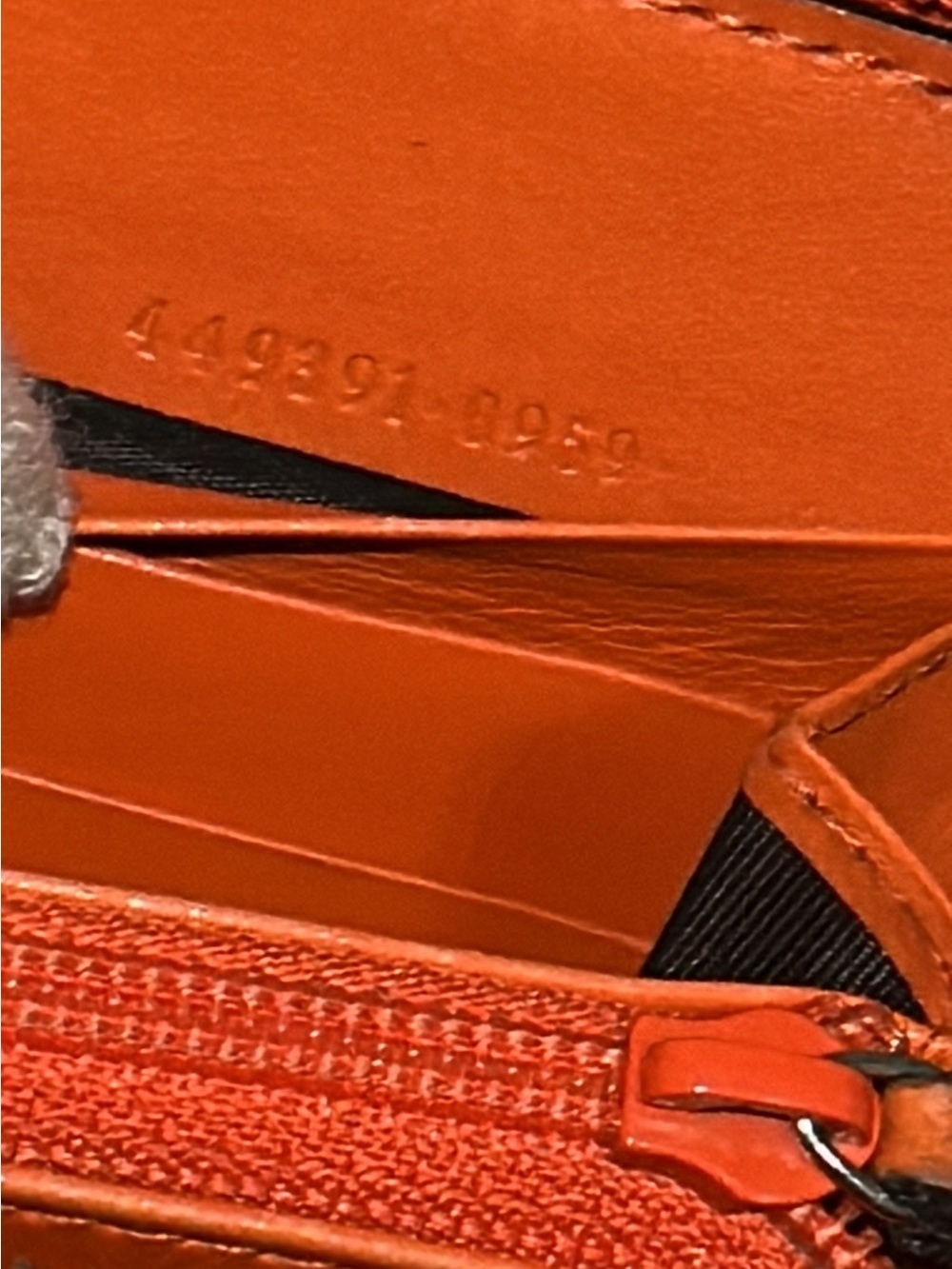 Gucci Orange Quilted Leather Zip Wallet - Picture 11 of 13